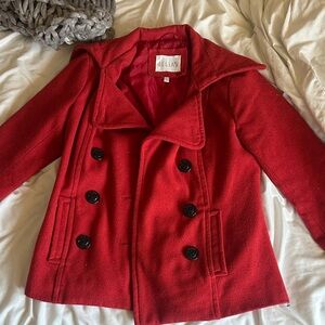 dELiA*s Bold Red Peacoat for Women